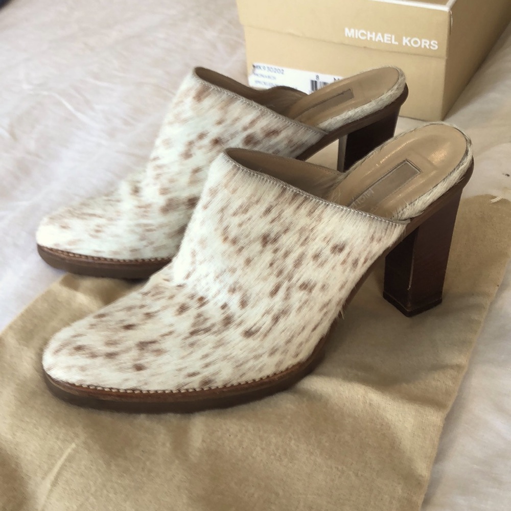 Michael Kors Monarch Speckled Calfhair Mule